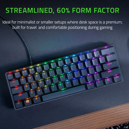 Razer Huntsman Mini Gaming Keyboard, Purple Switch, Chroma RGB, Black