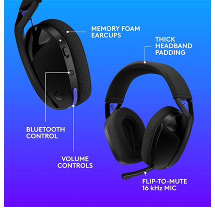 Logitech G321 LIGHTSPEED Wireless Bluetooth Gaming Headset, Dynamic Comfort and Fit