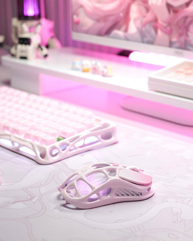 GravaStar Mercury M1 Pro Wireless Gaming Mouse - Sakura Pink