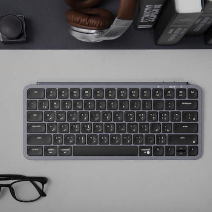 Keychron B1 Pro Ultra-Slim Wireless 75% ZMK Custom Keyboard for Windows & Mac, English/Arabic - Space Grey