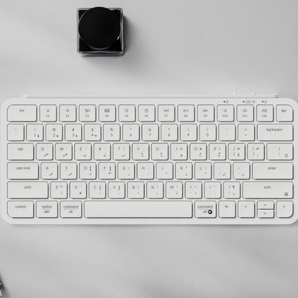 Keychron B1 Pro Ultra-Slim Wireless 75% ZMK Custom Keyboard for Windows & Mac, English/Arabic - Ivory White