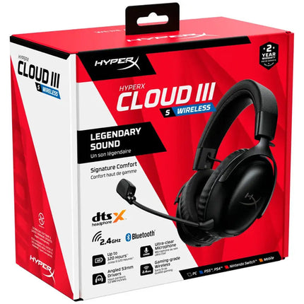 HyperX Cloud III S Wireless Gaming Headset for PC, Mac, PS4/PS5, Mobile, Switch - Black