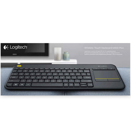 Logitech Wireless Keyboard K400 Plus with Touchpad for Smart TV & PC