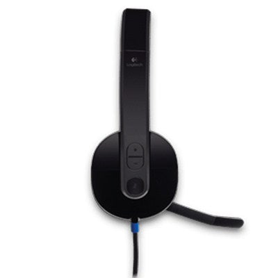Logitech H540 USB Headset, With Noise-Cancelling Mic, Wired Connectivity, 18 Hours Battery Life, High Definition Sound Quality, On Ear Controls - Black
