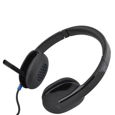 Logitech H540 USB Headset, With Noise-Cancelling Mic, Wired Connectivity, 18 Hours Battery Life, High Definition Sound Quality, On Ear Controls - Black