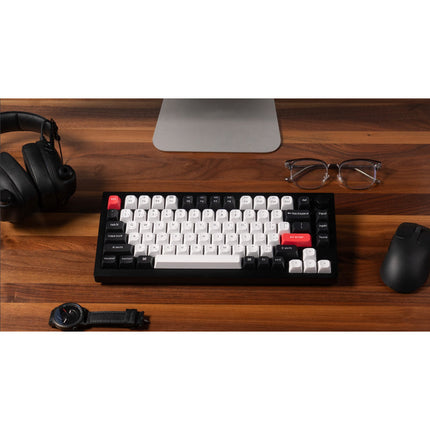 Keychron Q1 HE 75% RGB Backlight Swappable Fully Assembled Knob, QMK Wireless Mechanical Gaming Keyboard (Gateron Double-Rail Magnetic Nebula Switch) - Carbon Black - English/Arabic Keyboard