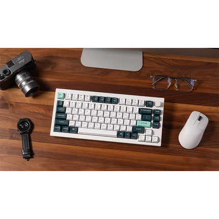 Keychron Q1 HE 75% RGB Backlight Swappable Fully Assembled Knob, QMK Wireless Mechanical Gaming Keyboard (Gateron Double-Rail Magnetic Nebula Switch) - Shell White - English/Arabic Keyboard