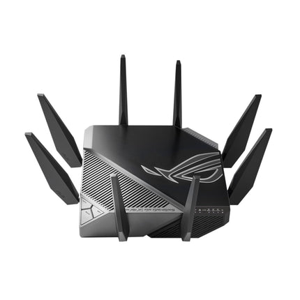 Asus ROG Rapture, Tri-band WiFi 6E (802.11ax), Gaming Router 6GHz Band 2.5G, WAN/LAN Port PS5 Compatible, Triple-level Game Acceleration
