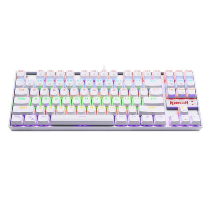 Redragon KUMARA K552W RGB TKL Wired Mechanical Gaming Keyboard (Blue Switch) - White