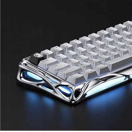 GravaStar Mercury V60 Pro 60% Hall Effect Magnetic Switch Gaming Keyboard - Chrome Silver