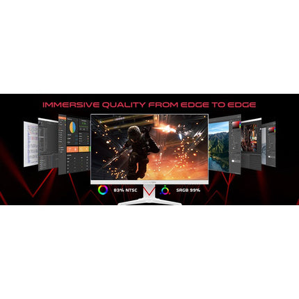 GAMEON GOAM24FHD180IPS Marksman Series 24" FHD, 180Hz, MPRT 0.5ms, HDMI 2.1, Fast IPS Gaming Monitor (Supports PS5) - White