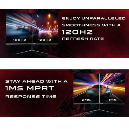 GAMEON GOC24F120VA 24" FHD, 120 Hz, MPRT 1 ms, HDMI 2.1, VA Panel Curved Gaming Monitor