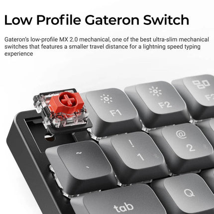 Keychron K3 Max QMK/VIA Wireless Mechanical Keyboard, 75% Layout Programmable, RGB LED, Gateron Red Switch Hot-Swap, Aluminum Frame Bluetooth/USB-C - (Arabic Layout)