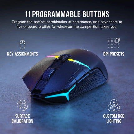 Corsair NIGHTSABRE RGB Wireless Gaming Mouse (AP) - Black