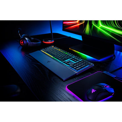 Razer Ornata V3 Wired RGB Membrane Gaming Keyboard, Mecha-Membrane Switches (US Layout) - Black