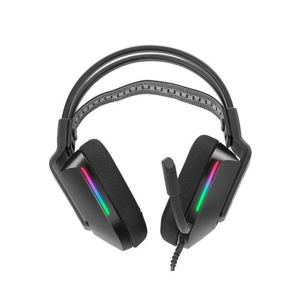 MARVO H8619 BK USB Wired RGB Gaming Headset With Detachable Microphone - Black