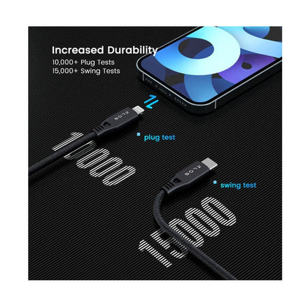 ZLOS USB-C to Lightning MFI Cable, 1.2 M (5 Years Warranty)