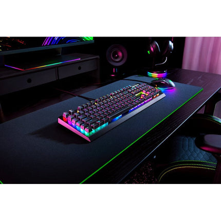 Razer BlackWidow V4 X Mechanical Gaming Keyboard with Razer Chroma RGB Green Swith  (Arabic Layout) - Black