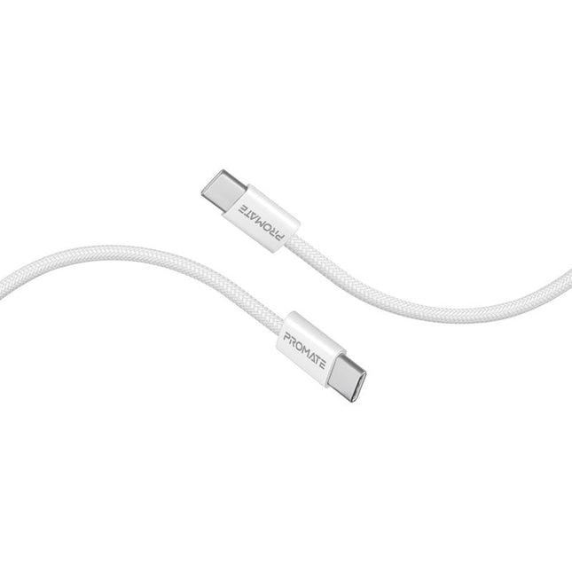 Promate Ultra-Fast 60W PD USB-C Fabric Braided Cable