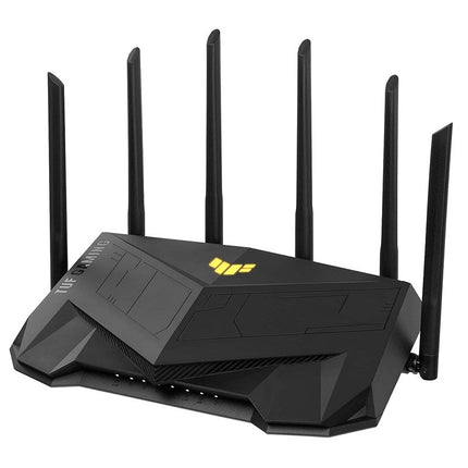 Asus TUF Gaming AX6000 Dual Band WiFi 6 Gaming Router with Dedicated Gaming Port, Dual 2.5G Port, 3 Steps Port Forwarding, AiMesh for mesh WiFi, Ai Protection Pro Network Security and AURA RGB lighting