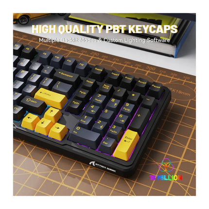 ATTACK SHARK X98 Full-size Tri-Mode (Bluetooth & 2.4 G Wireless & Type-C Wired )Wireless Mechanical Keyboard
