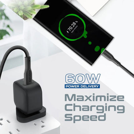 Promate Super-Flexible 60W USB-C to USB-C Cable