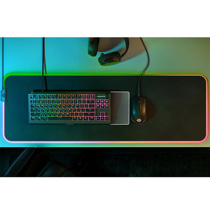 SteelSeries Apex 3 TKL Water Resistant Whisper Quiet Keyboard with RGB Lighting Gaming Keyboard - Black (Arabic layout)