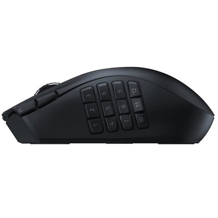 Razer Naga V2 HyperSpeed Ergonomic Wireless MMO Gaming Mouse with 19 Programmable Buttons - Black