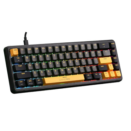 GAMEON VOLT Series GOMGK68-RS 60% RGB Magnetic Mechanical Wired Gaming Keyboard with Customization Software, Pink Switch - English/Arabic