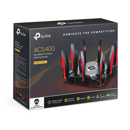 TP-Link Archer AC5400X MU-MIMO Tri-Band Gaming Router, 1.8GHz 64-bit quad-core CPU,5334 Mbps