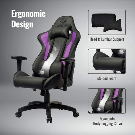 Cooler Master Caliber R1 Gaming Chair - Black/Purple