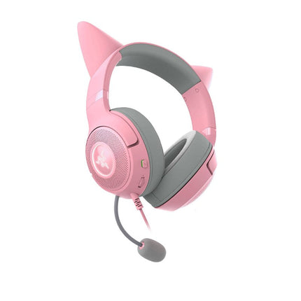 Razer Kraken Kitty V2 Wireless Bluetooth RGB Gaming Headset with Kitty Ears - Quartz