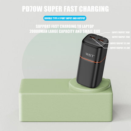 WST 20000mAh (70W) Power Bank - Black