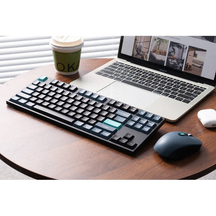 Keychron B33 Keyboard and BM25 Mouse Wireless Combo, 80% TKL, Black/Green - Arabic Layout