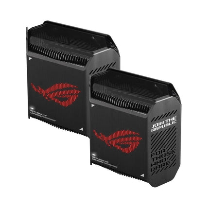 Asus ROG Rapture GT6 Tri-Band Wi-Fi 6 Gaming Mesh Wi-Fi System, 2.5 Gbps Port, Triple-Level Game Acceleration, UNII 4 RGB Gaming Router - Black