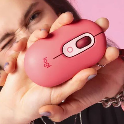 Logitech POP with Emoji Wireless/Bluetooth Mouse - Pink