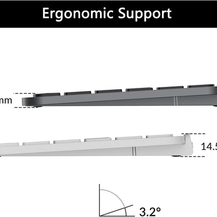 Keychron B1 Pro Ultra-Slim Wireless 75% ZMK Custom Keyboard for Windows & Mac, English/Arabic - Space Grey