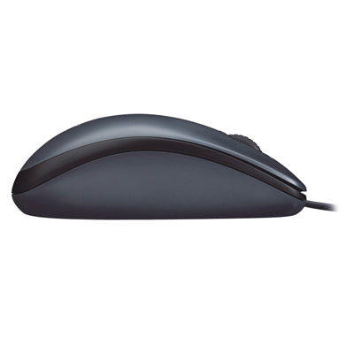 Logitech M90 Wired Mouse, Ambidextrous Design, Optical Tracking, Corded - Black