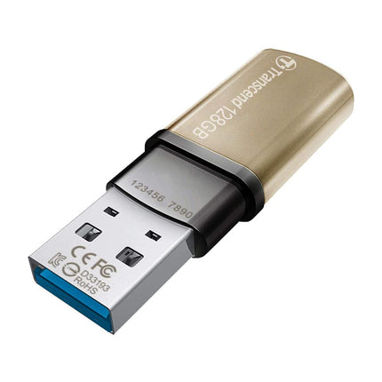 Transcend 128GB Jetflash 820 USB 3.1 Gen 1 Flash Drive for Windows and Mac - Gold