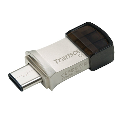 Transcend 128GB JetFlash 890 Type-C and USB Type-A 3.1 Gen 1 Flash Drive 130MB/s Speed