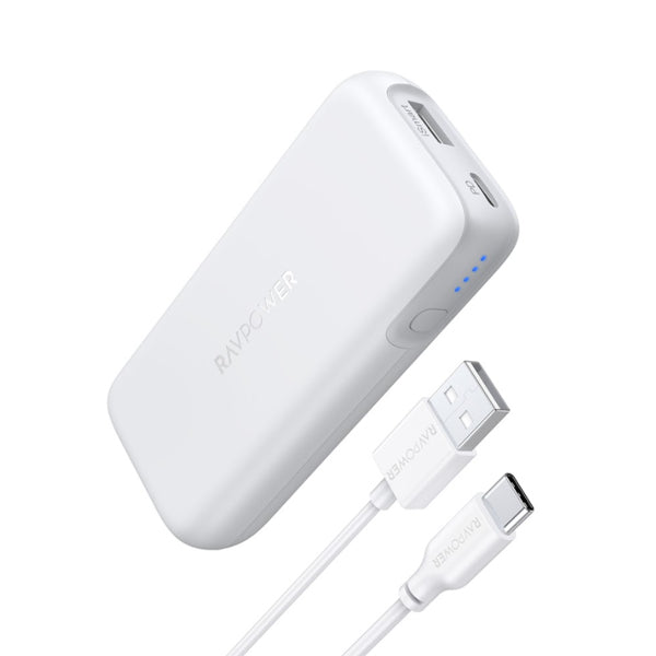 RAVPower RP-PB186 PD Pioneer 29W 2-Port 10000mAh Power Bank - White