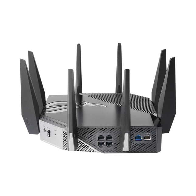 Asus ROG Rapture, Tri-band WiFi 6E (802.11ax), Gaming Router 6GHz Band 2.5G, WAN/LAN Port PS5 Compatible, Triple-level Game Acceleration