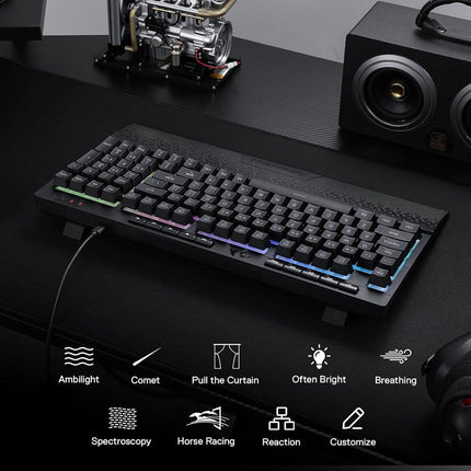 Redragon K515 Shiva Wired RGB Membrane Gaming Keyboard - Black