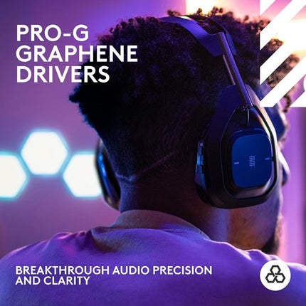 Logitech Astro A50 X LIGHTSPEED Wireless Gaming Headset + Base Station, PRO-G GRAPHENE, PLAYSYNC Across Xbox Series X|S + PS5 + PC/mac, Bluetooth, HDMI 2.1 Passthru - Black