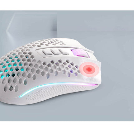 Redragon M808-KS Storm Pro Dual Mode Wired & Wireless RGB Gaming Mouse - White