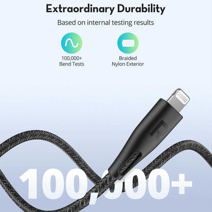 RAVPower RP-CB1003 0.3 m Type-C to Lightning Cable Nylon