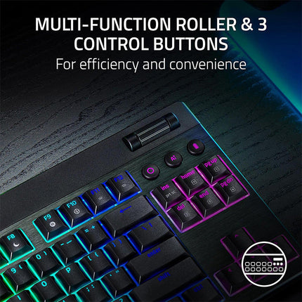 Razer BlackWidow V4 Low Profile TKL HyperSpeed Wireless Gaming Keyboard