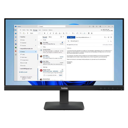 Lenovo Think Vision S24-4e Office Monitor, 23.8" FHD (1920x1080) IPS Display, Anti-glare, 4 ms, 100 Hz, Raven Black