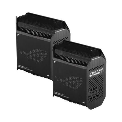 Asus ROG Rapture GT6 Tri-Band Wi-Fi 6 Gaming Mesh Wi-Fi System, 2.5 Gbps Port, Triple-Level Game Acceleration, UNII 4 RGB Gaming Router - Black