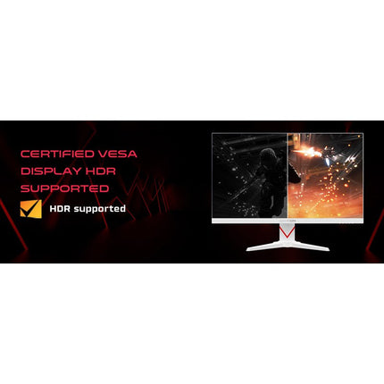 GAMEON GOAM24FHD180IPS Marksman Series 24" FHD, 180Hz, MPRT 0.5ms, HDMI 2.1, Fast IPS Gaming Monitor (Supports PS5) - White